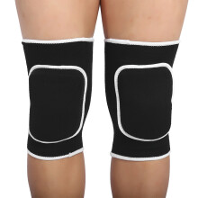 Elastic Knee Guard Wrap Protector Brace Support for Men & Women - Black