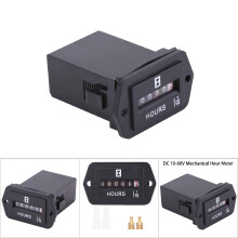 Marine- und Motor-Stundenmesser 6-80V Mechanisches Messgerät für Diesel- und Benzinmotoren HM002