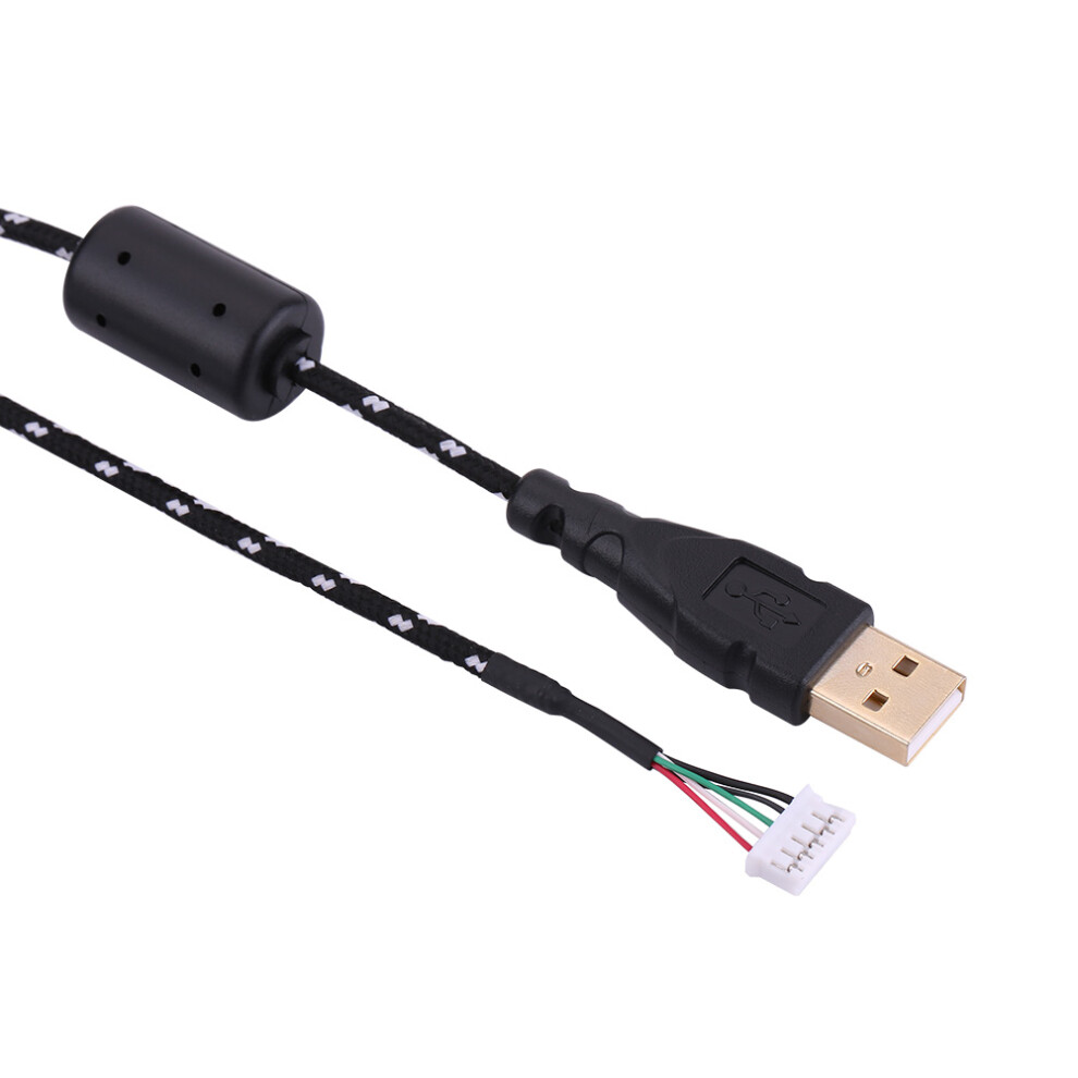 High-Quality Braided Mouse Cable For Microsoft & Logitech And 1.5M Black/White 8131362999175