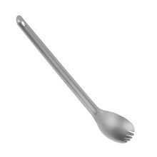 Σετ κουταλιών Spork με μακριά λαβή από τιτάνιο, εξαιρετικά ελαφριά, φορητά