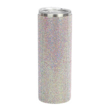 Pahare subțiri cu capace și paie, pahar de călătorie cu strasuri strălucitoare, cadouri personalizate, material din oțel inoxidabil, mențin