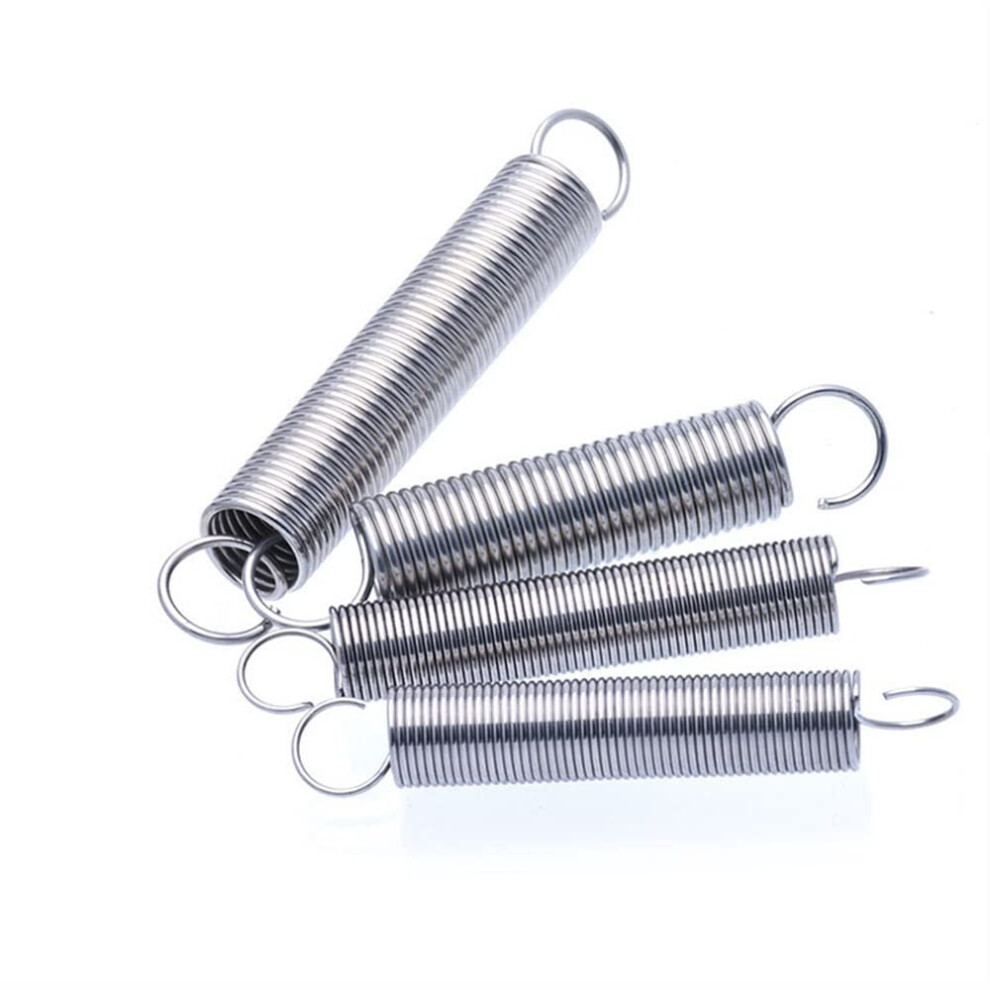 Stainless Steel S Hook Cylindroid Helical Pullback Extension Tension Coil Spring, 1.5Mm Wire, 150Mm Length, 1Pc 9105992240890