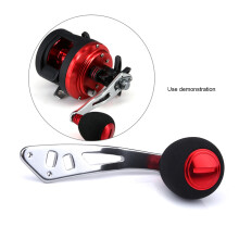 3 Colors Aluminum Fishing Reel Handle for Baitcasting, Red, Silver, Gold