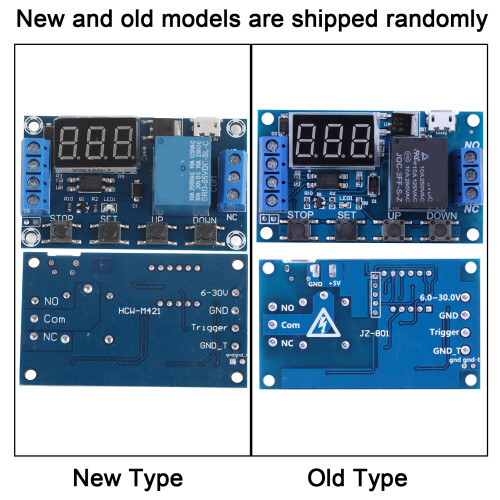 DC 6V~30V Trigger-Verzögerung Ein/Aus Zyklus-Timer Relais-Schaltmodul mit digitaler LED 2