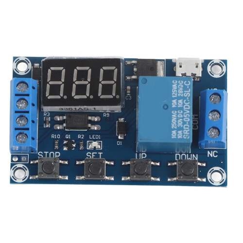 DC 6V~30V Trigger-Verzögerung Ein/Aus Zyklus-Timer Relais-Schaltmodul mit digitaler LED 1