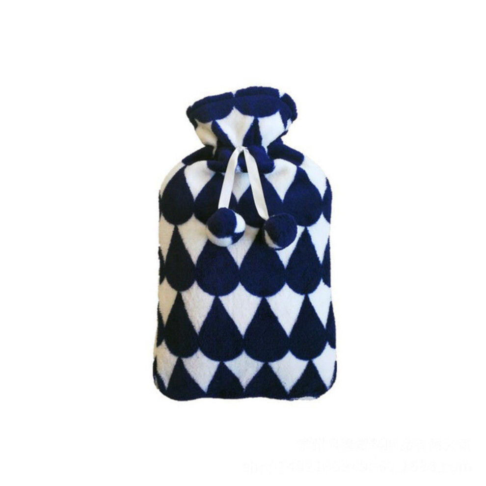 Hot Water Bottle 2000ml Knitted Bag Thick Insulated Winter Warmer For Hands And Feet
