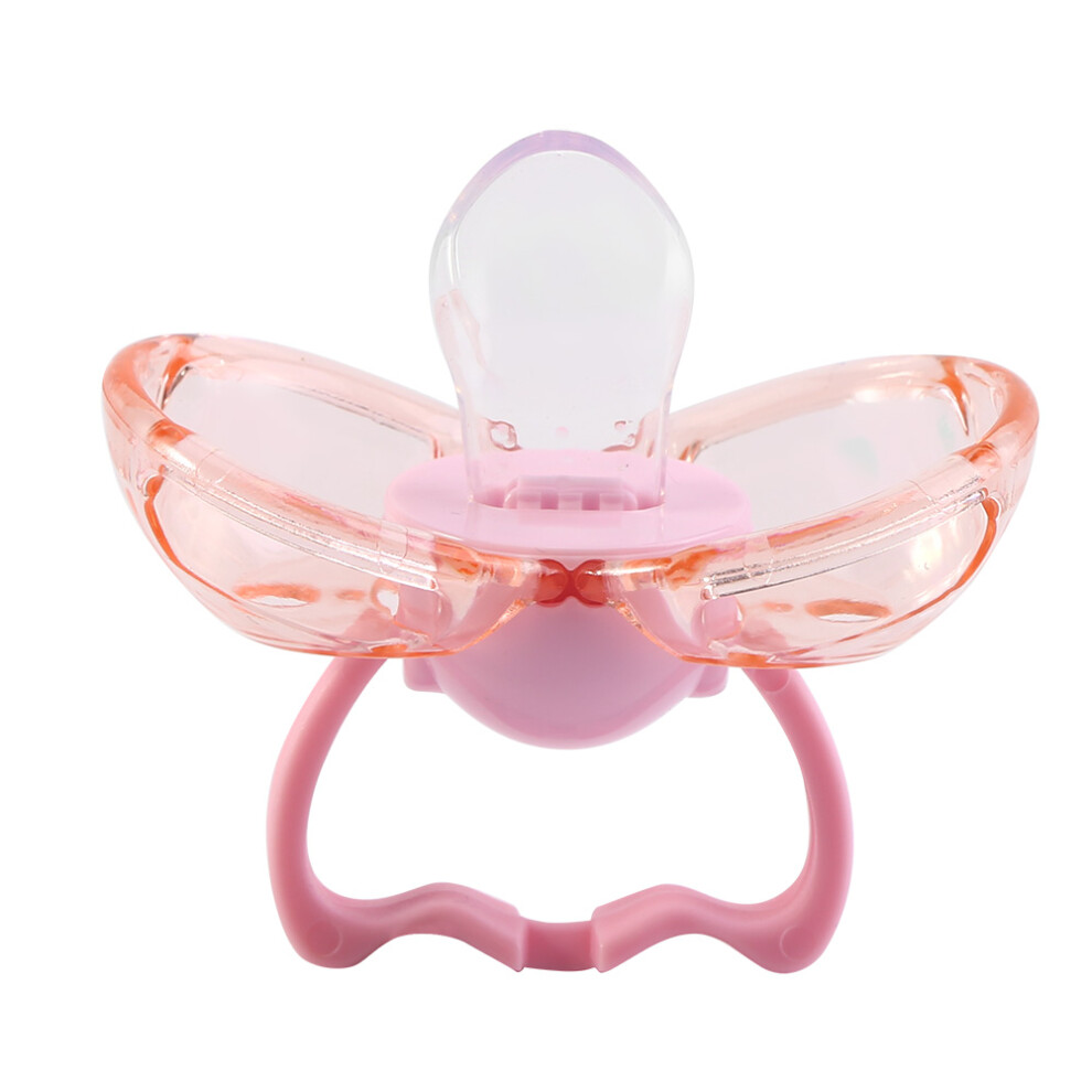 Silicone Newborn Pacifier With Auto-Close Anti-Dust Nipple Pink