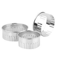 Bakformar i rostfritt stål, set med 3, giftfria matlagningsverktyg, spegelblank finish, värmebeständiga köksredskap för minikakor, brownies och