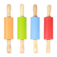 Mini-Teigroller aus Silikon mit glatter, antihaftbeschichteter Oberfläche, vielseitig einsetzbar für Kinder, lebensmittelechtes Material,