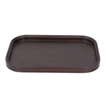 Bandeja decorativa de madeira para centros de mesa de centro, antiderrapante, para restaurantes, com design natural, adequada para diversas mesas de