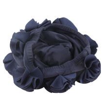 Damen & Mädchen Blumenform Elastischer Badecap Blau 21cm 200g