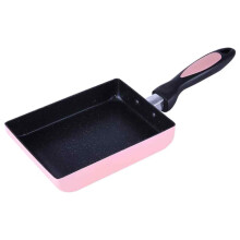 Flat Bottom Nonstick Omelette Pan, PFOA Free Non-Stick Coating Aluminum Frying Pan for Induction Stove, Ergonomic Handle Heat Resistant Skillet, Easy