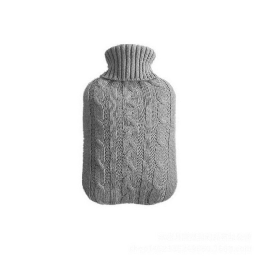 Hot Water Bottle 2000ml Knitted Bag Thick Insulated Bag For Winter Hand And Feet Warmer