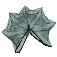 6-Hole Auto Fishing Net Trap Foldable Nylon Cage for Crab Lobster & Fish