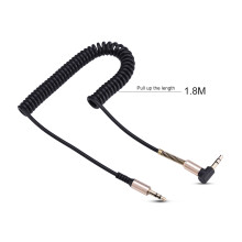 2.5ft 3.5mm Male to Male L & I Shaped Retractable Aux Cable for Car & Earphones