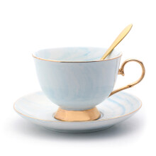 Xícaras de chá de porcelana sem chumbo, design elegante perfeito para café ou chá, com detalhes dourados e efeito de textura metálica (duráveis