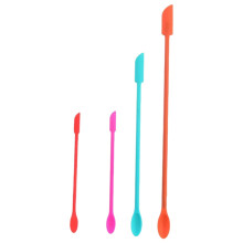 Spatule mini de machiaj din silicon, răzuitor de borcan pentru sticle cosmetice, răzuitor mic cu cap dublu și design cu funcție dublă pentru