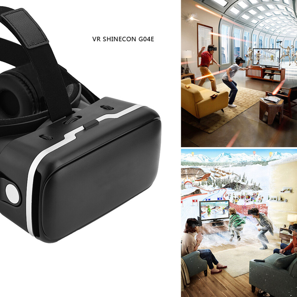 Vr Shinecon 3D Vr Glasses With Earphone For 3.5"-6.0" Android Ios Black 9421363012065
