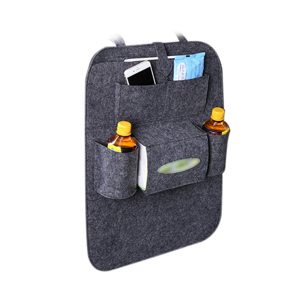 Multi-Pocket Felt Car Seat Organizer For Backseat Storage - 33X14x5.5cm 8771363013076
