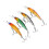 4 Stück 3,8 g 7 cm Minnow Angelköder, sinkend, 4 Farben 2