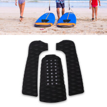 3 Stück Surfbrett-Traktionspads, Anti-Rutsch Deckgriff, Schwarz