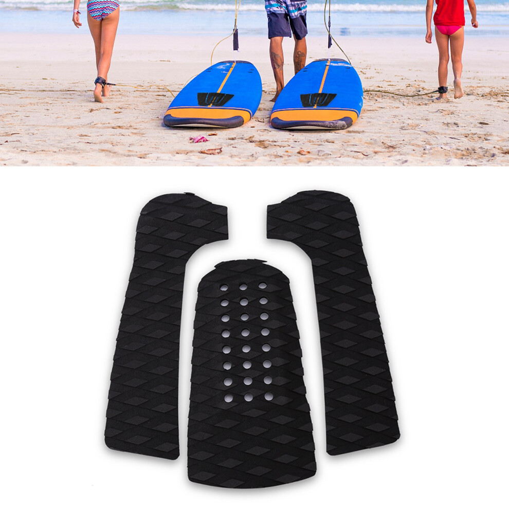 Durable 3Pcs Surfboard Traction Pad Black Anti Slip Tailpad for Surfing-image-OPC-PN5QQ7F-NEW