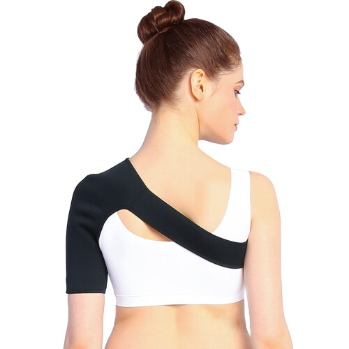 AC Joint & Rotator Cuff Shoulder Support Sleeve - Flexible Size L Gray