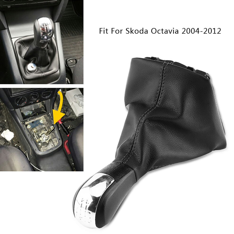 5 Speed Car Gear Shift Knob Gearstick Gaiter Boot Kit For Octavia 2004Â2012 4641363014691