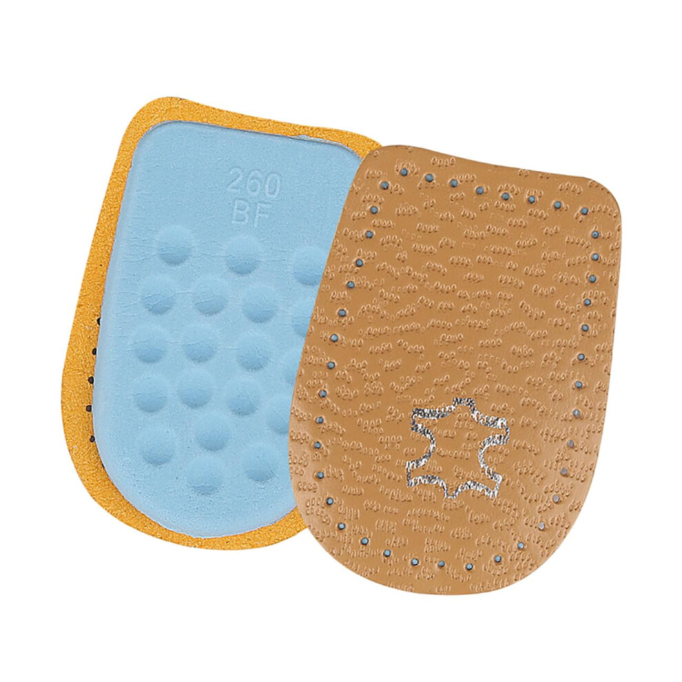 Brown Breathable Latex Heel Guards Antislip Cushions Shock Absorption Leather Pads For Men And Women