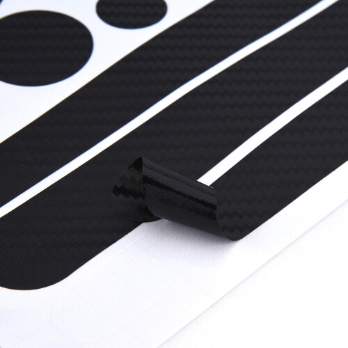 Chainstay Frame Sticker Protector Kit for Bikes, Carbon 3D Texture, Assorted Shapes