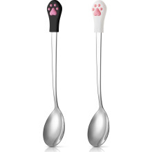 Pet Food Scoop for Dogs and Cats, Stainless Steel with Silicone Handle for Non-Toxic, Durable, and Easy to Clean Feeding Experience, Ideal for Multipl