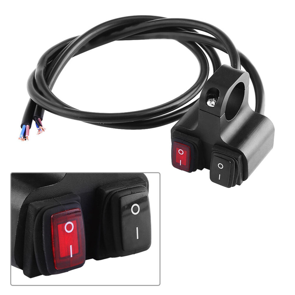 12V 16A Cnc Aluminum Motorcycle Handlebar Headlight Switch, Black 7611363015889