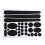 Chainstay Frame Sticker Protector Kit for Bikes, Carbon 3D Texture, Assorted Shapes 2