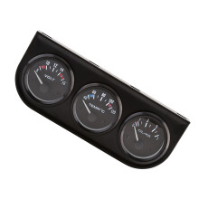 52 mm Dreifachanzeigen 3 in 1 Voltmeter, Wassertemperatur, Öldruck Set