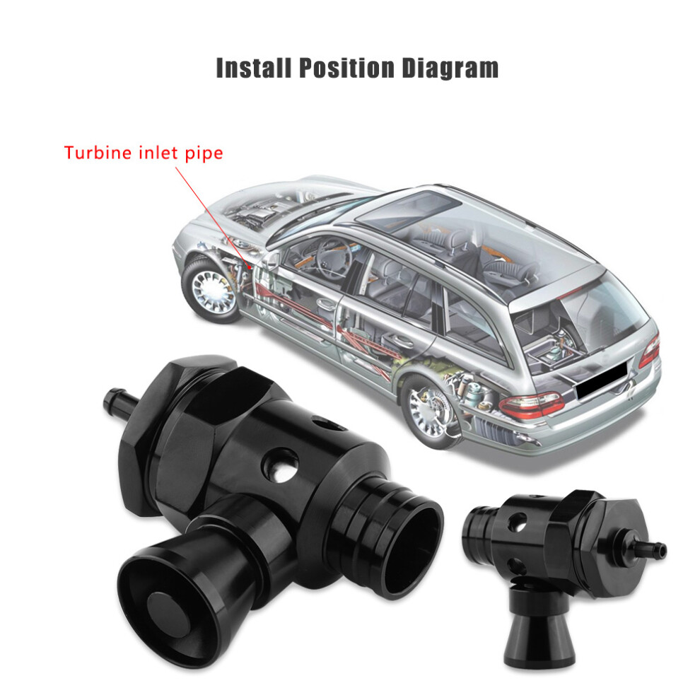 Universal 25Mm Car Turbo Bov Dump Blow Off Valve Adjustable Sound Simulator Black 9471363011247