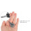 Compact Surf Fin Tool: Metal Hex Key with 6 Screws for Easy Install 3