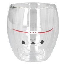 Cute Animal Design Milk Coffee Tea Cup, High Borosilicate Glass Material for Hot & Cold Beverages, Double Wall Glass Cup with Dishwasher Safe Feature