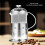 Κομψή καφετιέρα και τσαγιέρα French Press, σχεδιασμός από ανοξείδωτο ατσάλι, σύστημα 4