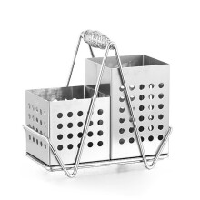 Spisepinneholder i rustfritt stål, oppbevaringsstativ for servise, elegant bestikkstativ for kjøkken med ventilasjonshull og veggmontert stativ