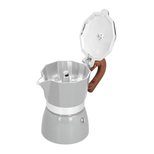 Μηχανή εσπρέσο Moka Pot ιταλικού τύπου, καφετιέρα αλουμινίου, εστία εσπρέσο, λαβή 1