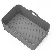 Non-stick silikone måtter til airfryer, varmebestandige gryder til airfryer, ovn, mikrobølgeovn, genanvendeligt tilbehør, der er nemt at rengøre,