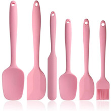 Ensemble de spatules en silicone antiadhésives, résistantes à la chaleur jusqu'à 230 C, tête flexible en silicone pour un mélange homogène,