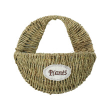 Woven Hanging Flower Basket Pastoral Style Home Decor Rattan Wall Hanging Basket with Classic Elegance