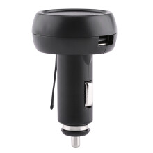 Digital voltmeter thermometer 12-24V USB car charger - Green/Red display