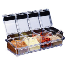 Conjunto de Potes para Temperos Poetic Clear, um recipiente de armazenamento com design cristalino que exala sabor em suas refeições.