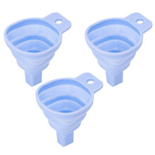 Conjunto de funil dobrável, utensílio de cozinha perfeito para economizar espaço, funil dobrável de silicone para transferência eficiente de
