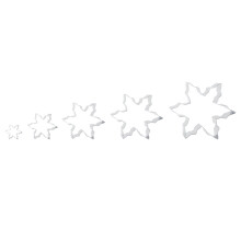 Utstickare till tårtdekorationer med julgransdekoration, rostfritt stålform med snöflingemotiv, återanvändbart verktyg för juldekorationer,