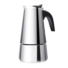 Espresso kávovar z nerezové oceli, italská moka konvice, kompaktní nástroj pro vaření kávy pro domácnost a kempování, snadno se čistí,