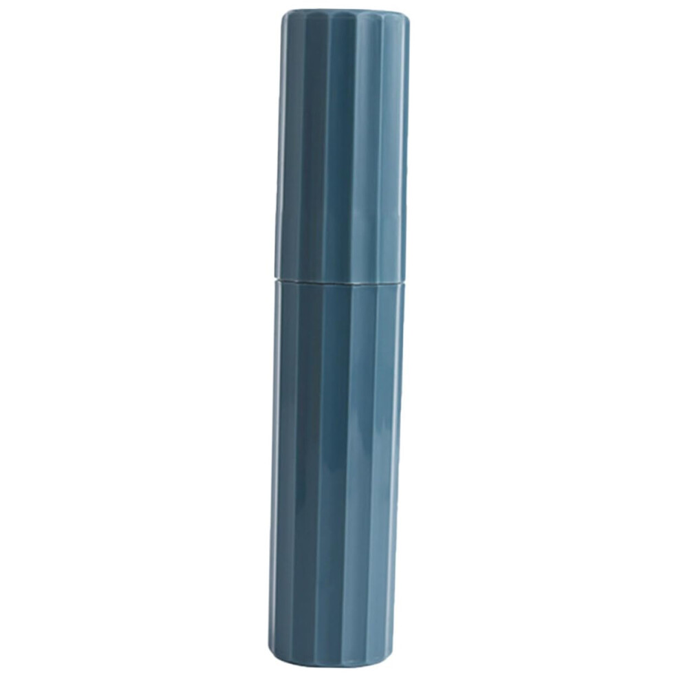 Blue Portable Toothbrush Container Tight Seal Lightweight Compact Travel Case For Manual Toothbrush And Toothpaste