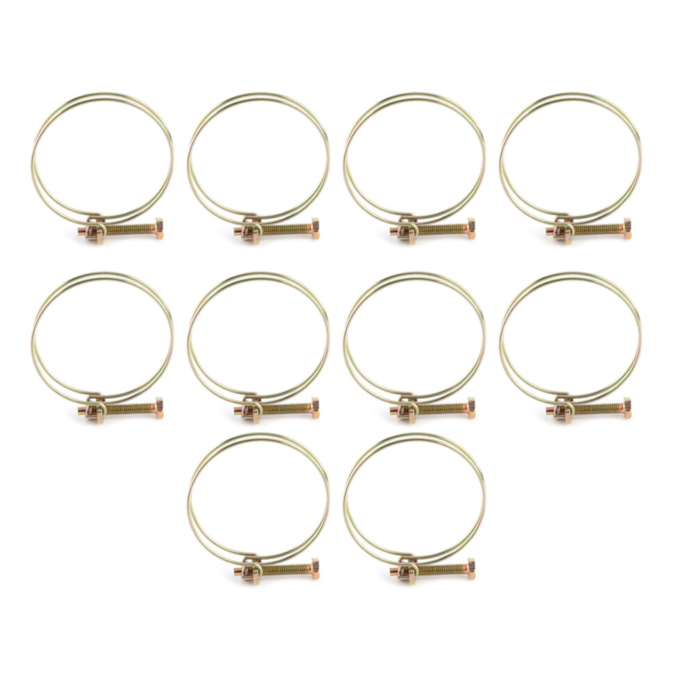 Adjustable Double Wire Worm Gear Clamp For Plumbing (52Mm-57Mm) Uk 8411363022790